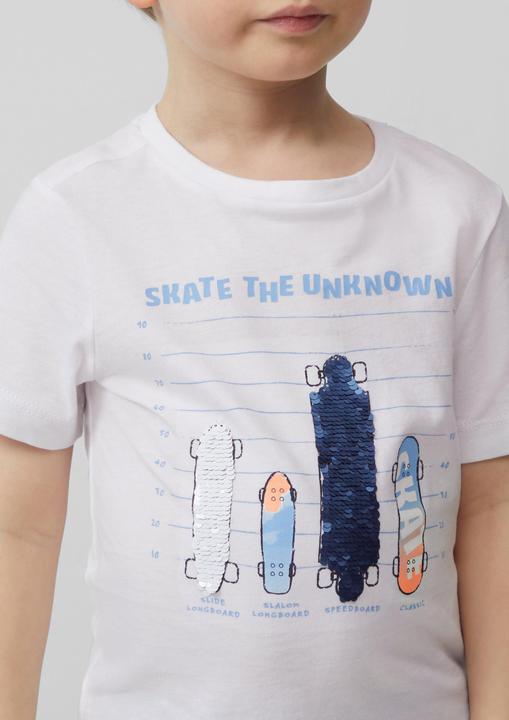Produktbild S.Oliver T-Shirt T-Shirt mit Frontprint und Wendepailletten (104, 110)