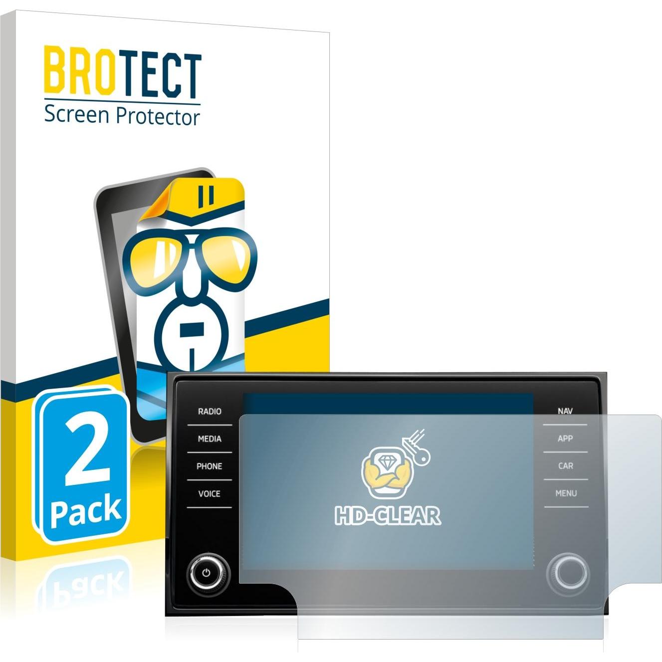 BROTECT, Fahrzeug Navigation Zubehör, Schutzfolie Displayschutz Klar