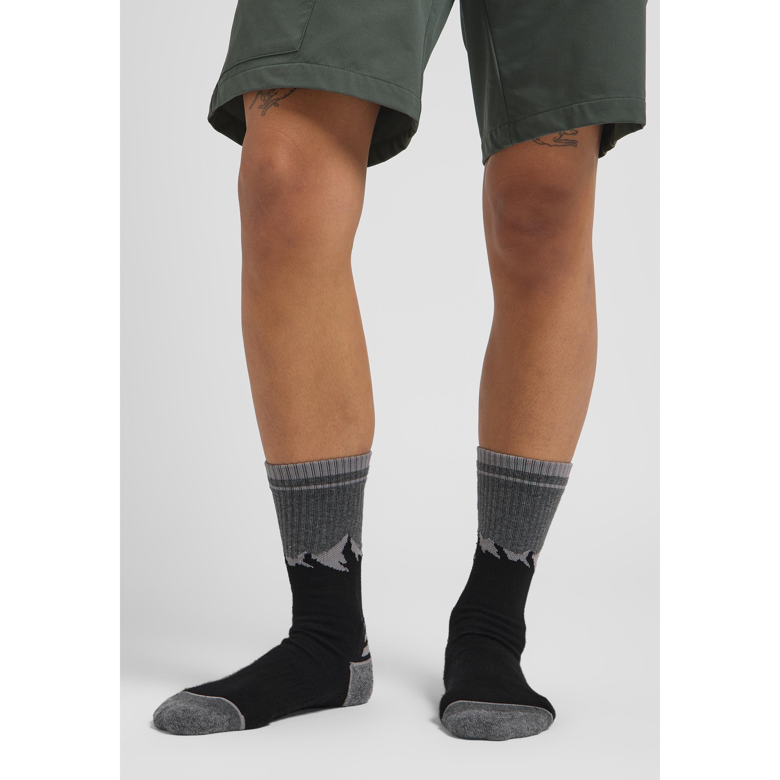 Jack Wolfskin, Herren, Socken, Mount Multi Sock Cl C, Schwarz, Grau, (38 - 40)