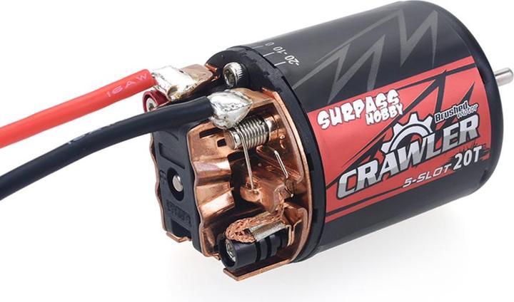 Actual product image Surpass Hobby Combo Crawler 1:10 540 Brushed Motor 16T 5-slot (13700RPM) mit 60A ESC