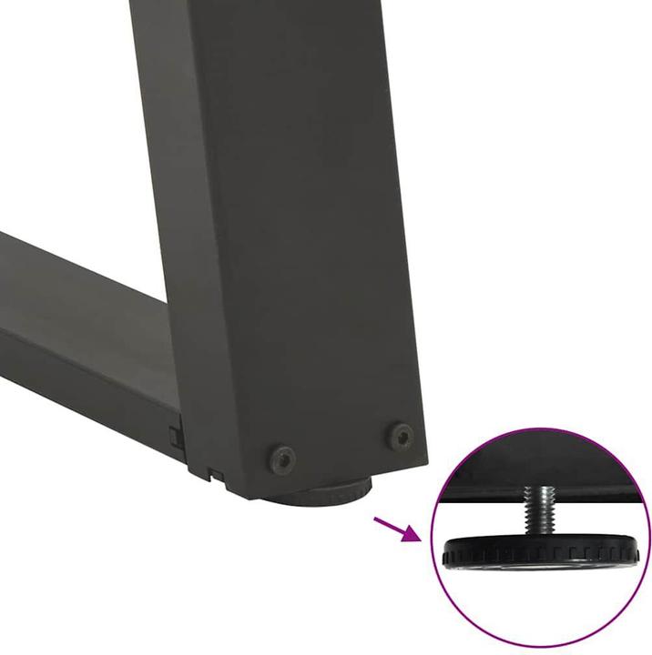 Image du produit vidaXL Pieds de table de salle à manger en U 2 pcs. Anthracite 80x(72-73) cm Acier