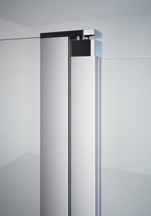 Produktbild Hüppe Design pure 4-Eck Schwingtür, mit festem Segment, Breite:80cm Höhe:190cm, Anschlag links & (200 cm, 95 cm, 11 cm)