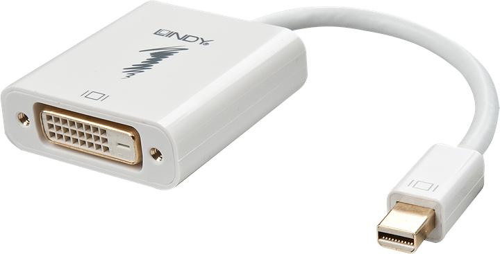 Image du produit Lindy Adaptateur Mini-DisplayPort vers DVI-D (actif, compatible Eyefinity, Surround, Collage) (DVI, 17 cm)
