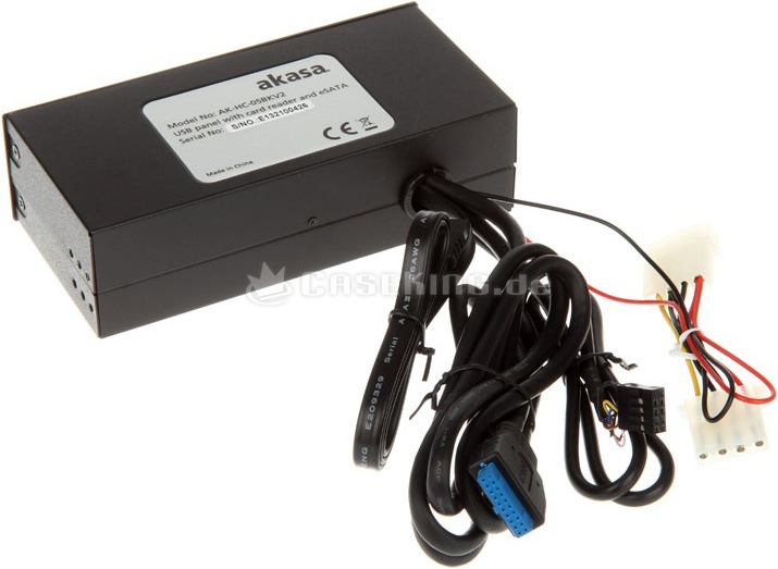 Produktbild Akasa AK-HC-05BK Internal 6-Port Card Reader 5,25 - black (eSATA)