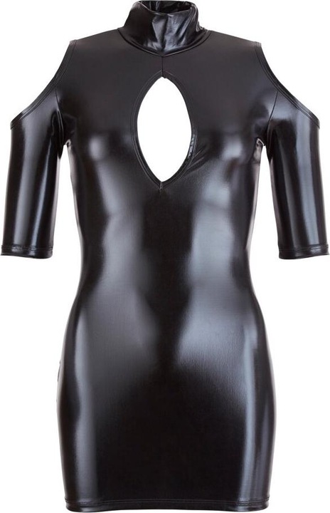 Actual product image Cottelli Collection Wetlook mini dress shoulder free (L)
