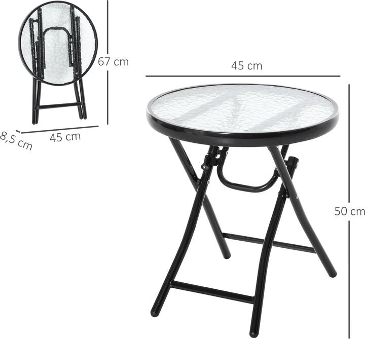 Image du produit Outsunny Table de jardin (45 x 50 cm)