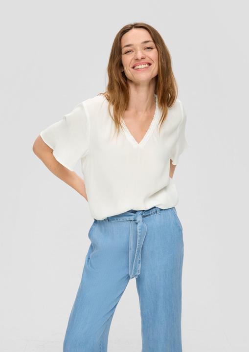 Produktbild s.Oliver Bluse Viskosebluse mit V-Ausschnitt im Relaxed Fit (36)