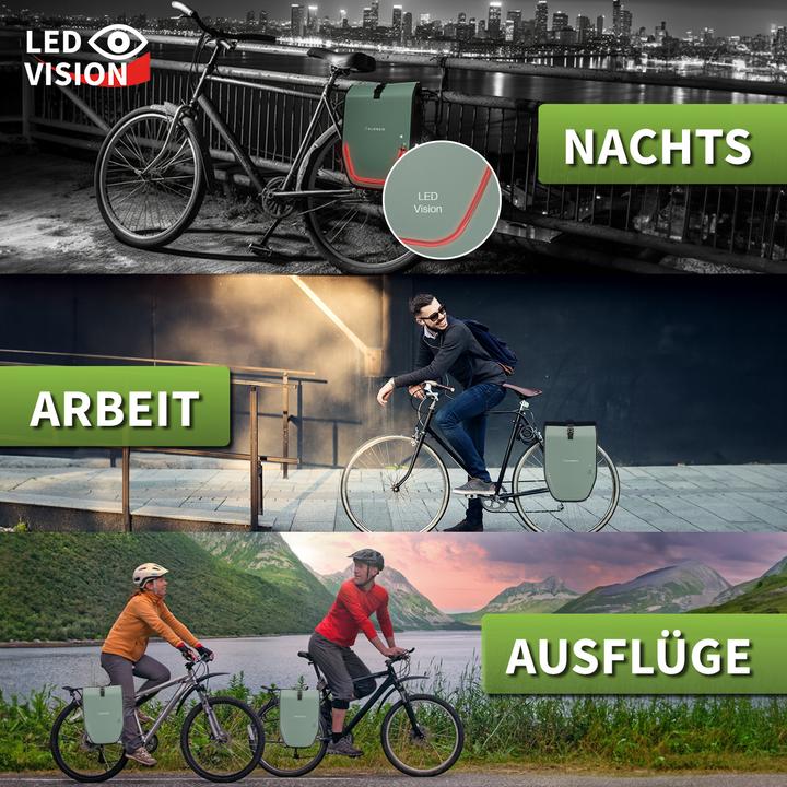 Immagine prodotto Eloneo Borse impermeabili con LED (20 l, Borsa portapacchi)