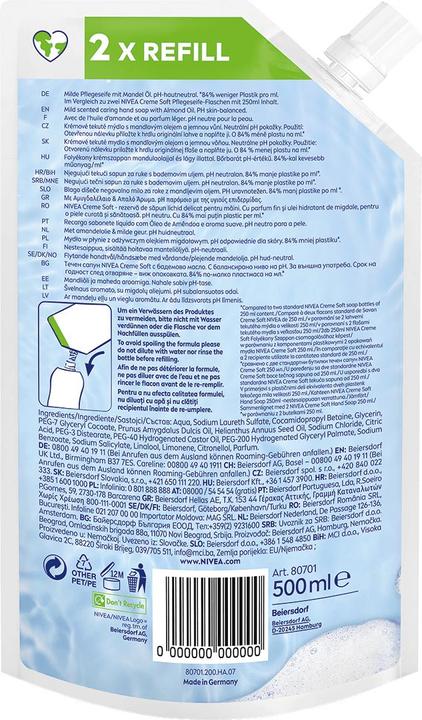 Produktbild NIVEA Creme Soft Refill (Flüssigseife, 500 ml)