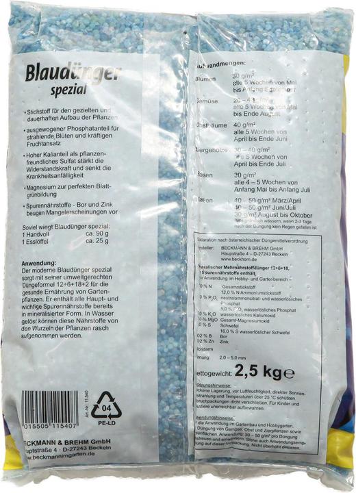 Image du produit Beckmann Engrais bleu spécial (2.50 kg)