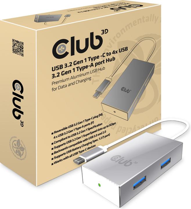 Produktbild Club 3D SenseVision USB Type-C Mini Dock (USB-A, 4 Ports)