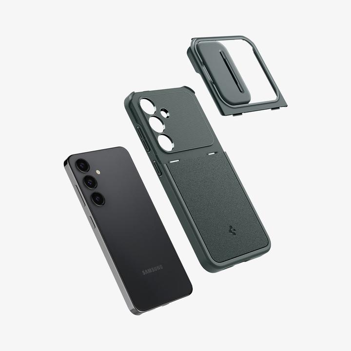 Actual product image Spigen Optics Armor S921 zielony/abyss green ACS07364 (Samsung Galaxy S24 Ultra)