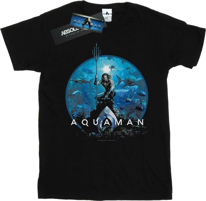 Produktbild Aquaman Circle Poster TShirt Jungen (128)