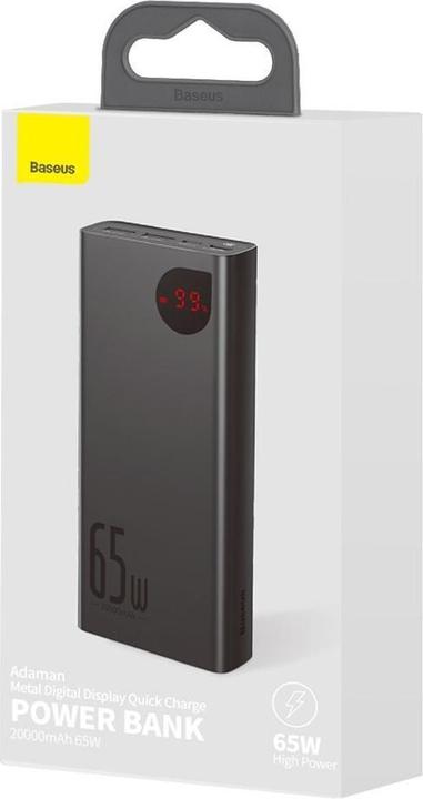 Actual product image Baseus Adaman Series (20000 mAh, 65 W, 74 Wh)