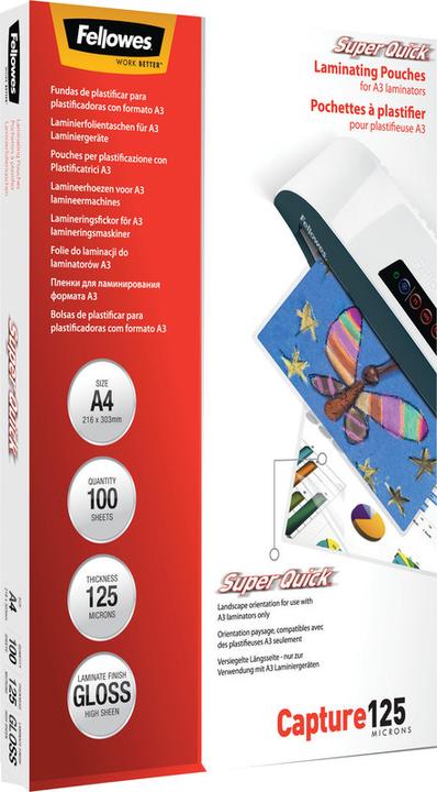 Image du produit Fellowes SuperQuick (A4, 100 pcs, 125 µm)
