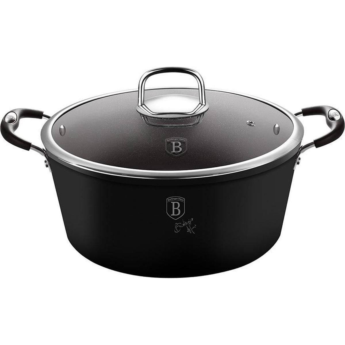 Berlingerhaus Nero Vaso In Granito 20Cm Bh-6122, Padella + Pentola,