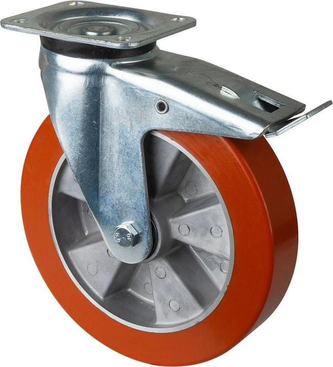 Image du produit BS Rollen Roulette pivotante de charge lourde D. de la roue 250 mm cap. charge 1000 kg avec bloqueur polyur...