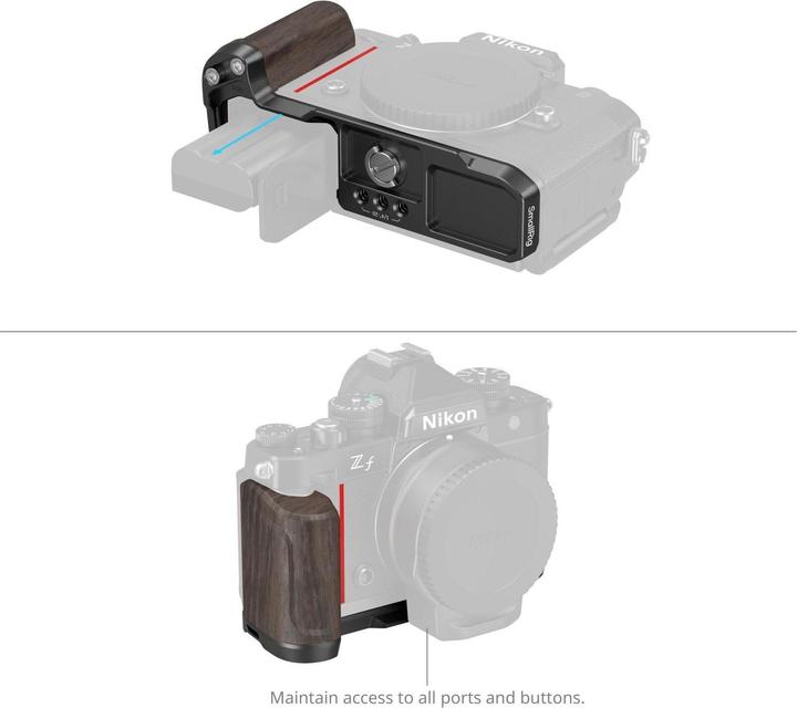 Image du produit SmallRig Plaque de montage en forme de L avec poignée en bois pour Nikon Z f (Poignée)