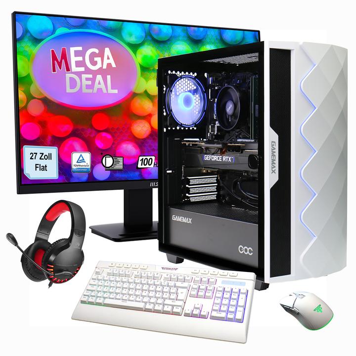 Actual product image GameMax MegaDeal Diamond WT-Set (1000 GB, 32 GB, Intel Core i7-14700F, GeForce RTX 4070 Super)