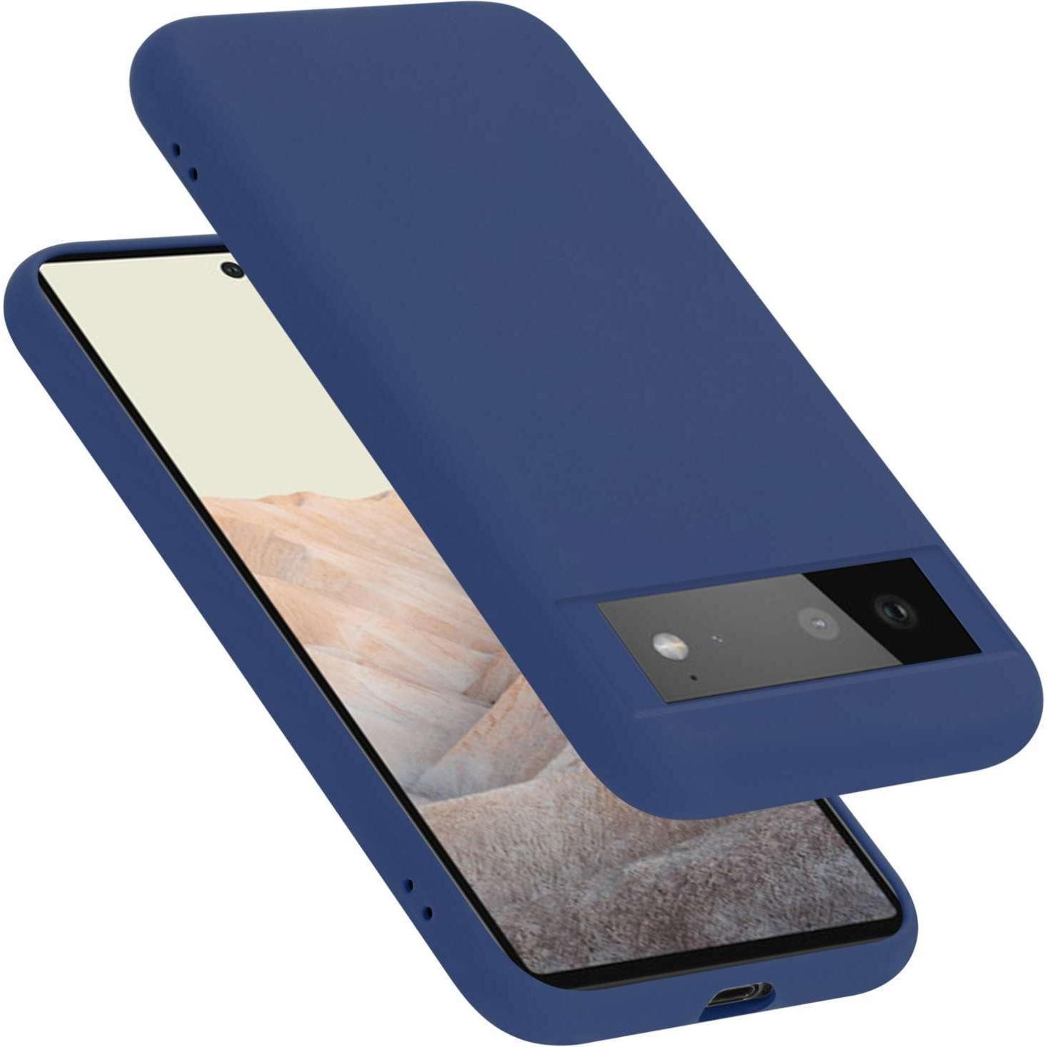 Cadorabo Hülle für Google PIXEL 6 TPU im Liquid Case Design (Google Pixel 6a), Smartphone Hülle, Blau