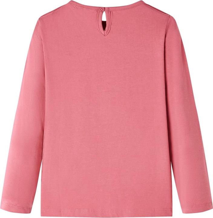 Produktbild vidaXL Kinder-Langarmshirt Altrosa 140,Material: 95 % Baumwolle. 5