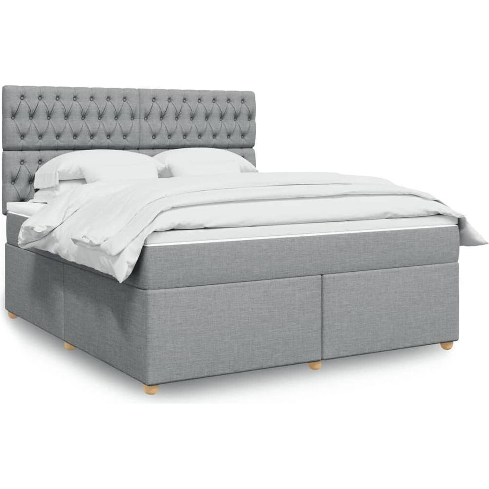 VidaXL, Bett, Bo x springbett mit Matratze 180 x 200 cm Stoff (180 x 200 cm)