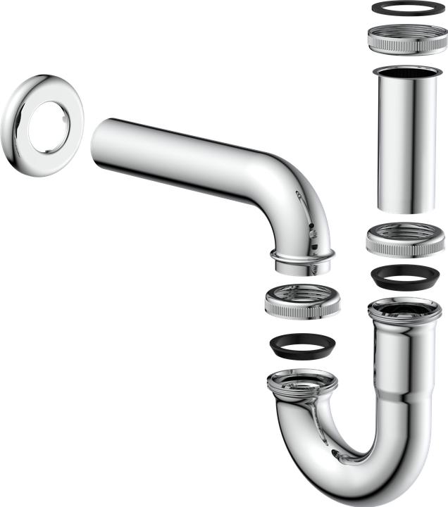 Produktbild Kirchhoff Röhrensiphon, Chrom, 1 1/4" x 32 mm (Röhrensiphon, 1 1/4")