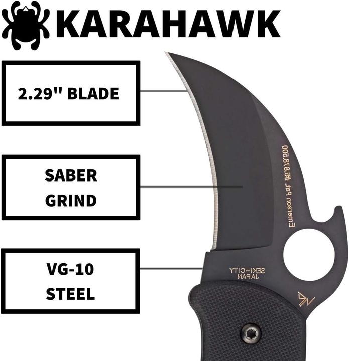 Immagine prodotto Spyderco Karahawk Nero (6 cm)