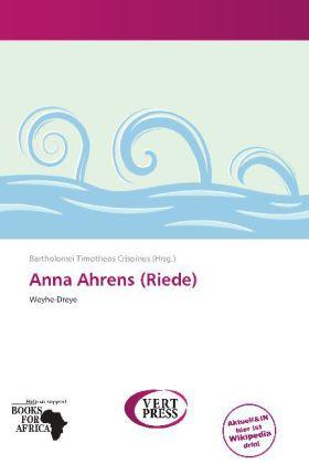 Produktbild Anna Ahrens (Riede) (Deutsch, 2011)