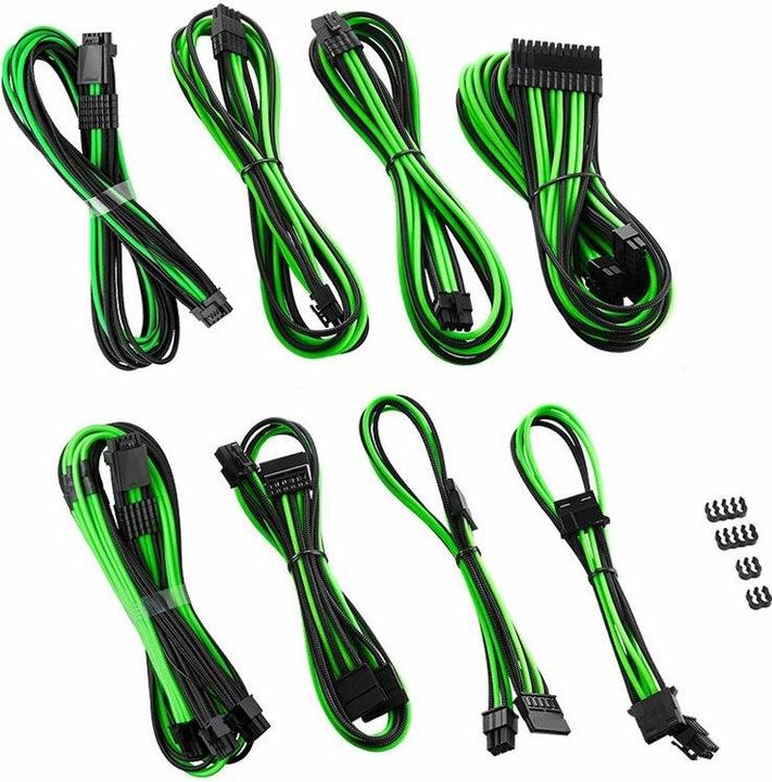 Produktbild CableMod RT-Series Pro ModMesh 12VHPWR Dual Cable Kit für ASUS/Seasonic - schwarz/hellgrün