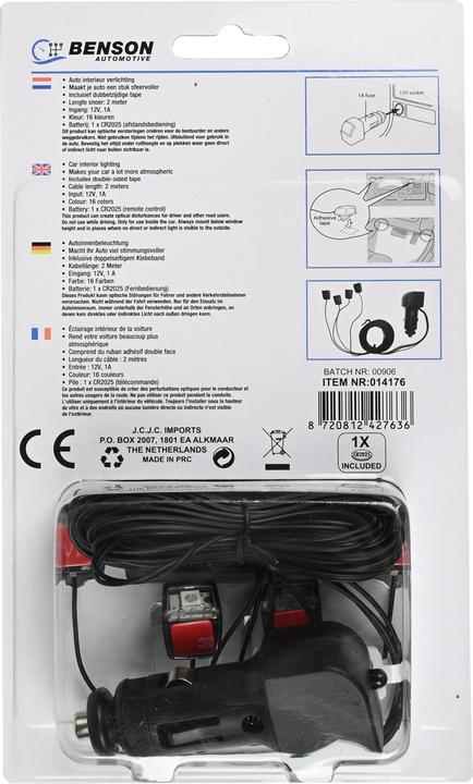 Productafbeelding Benson Binnenverlichting auto 16 kleuren 12V