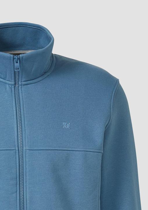 Produktbild s.Oliver Sweatshirt Jacke Sweatshirt-Jacke mit Stehkragen und Eingrifftaschen (M)