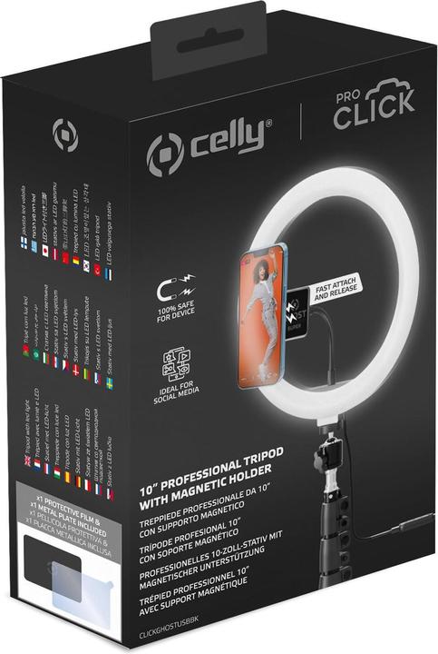 Produktbild Celly Tripod With Light Ring Clickghostusbbk (Ringlicht)