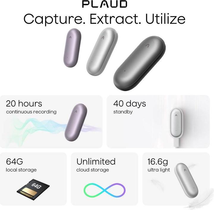 Produktbild Plaud NotePin (64 GB)