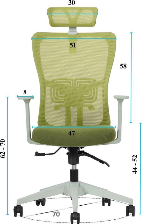 Produktbild Kalune Design Lumbar 126 Green Office Chair