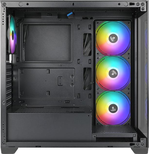 Actual product image Azza Boitier Moyen Tour ATX Neptune RGB avec panneaux vitrés (Noir/Marron) (mATX, ATX, ITX)
