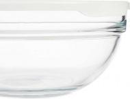 Actual product image Pasabahce chefs round lunch box with white lid