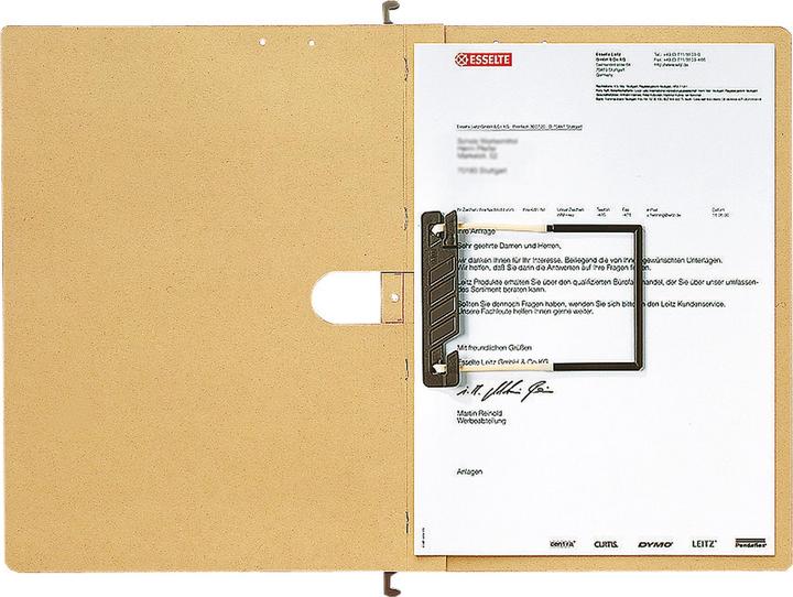 Produktbild Leitz 25 Hängehefter ALPHA® 1989 Karton naturbraun 2 x kaufmännische Heftung (A4, 1x)