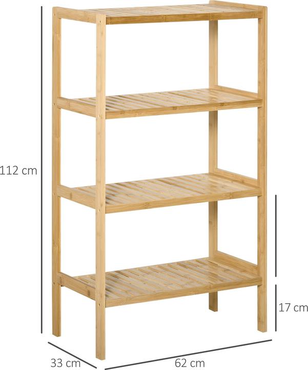 Immagine prodotto Homcom Scaffale indipendente con design antiribaltamento (33 x 33 x 112 cm)