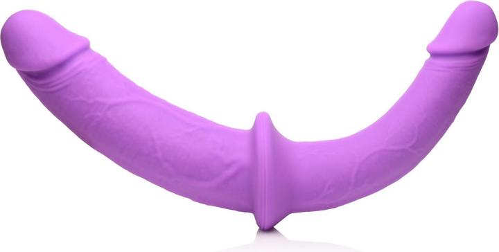 Actual product image XR Brands Double Charmer Silicone Double Dildo with Harness