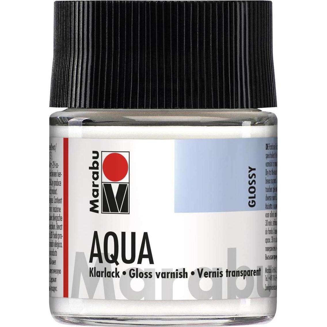 Marabu, Künstlerfarbe + Bastelfarbe, Klarlack auf Wasserbasis 50 ml transparent (Aqua-Farbe, 50 ml)
