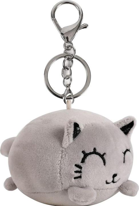 Actual product image i-Total Keyring pendant cat grey
