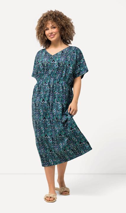 Immagine prodotto Ulla Popken Abito midi dal taglio oversize in jersey con scollo a V e mezze maniche (50, 52)