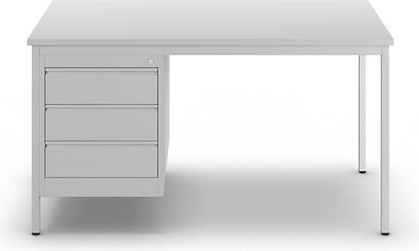 Actual product image eurokraft basic Master desk, light gray (140 cm, 80 cm)
