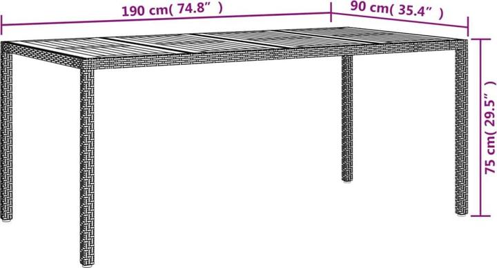 Produktbild vidaXL Ira (190 x 90 x 75 cm)