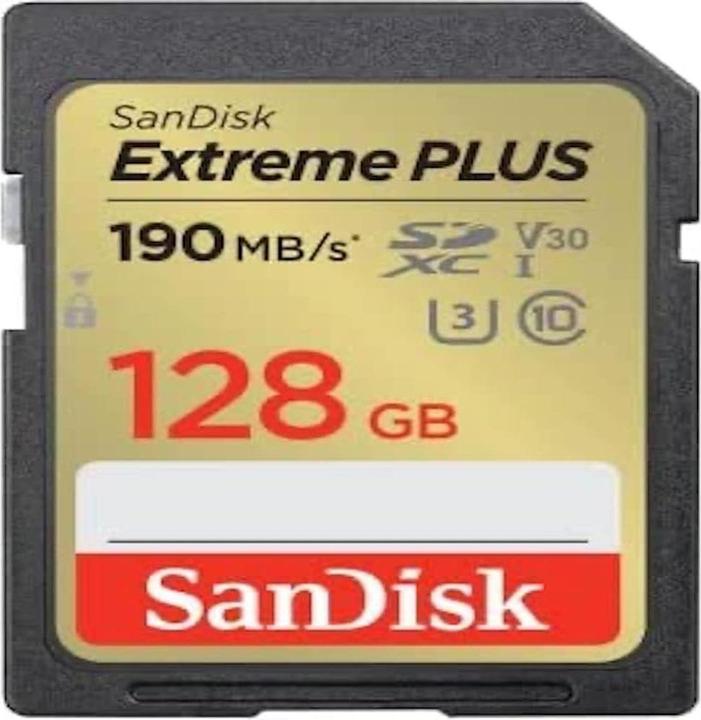 Actual product image SanDisk Extreme Plus (128 GB, SDXC, U3, UHS-I)