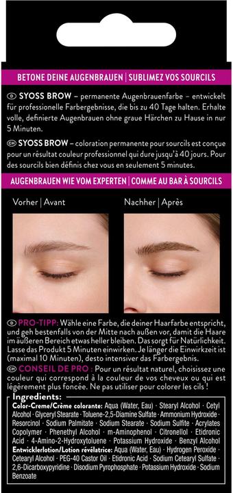 Image du produit Syoss Kit sourcils brun clair 10 ml (Marron clair)