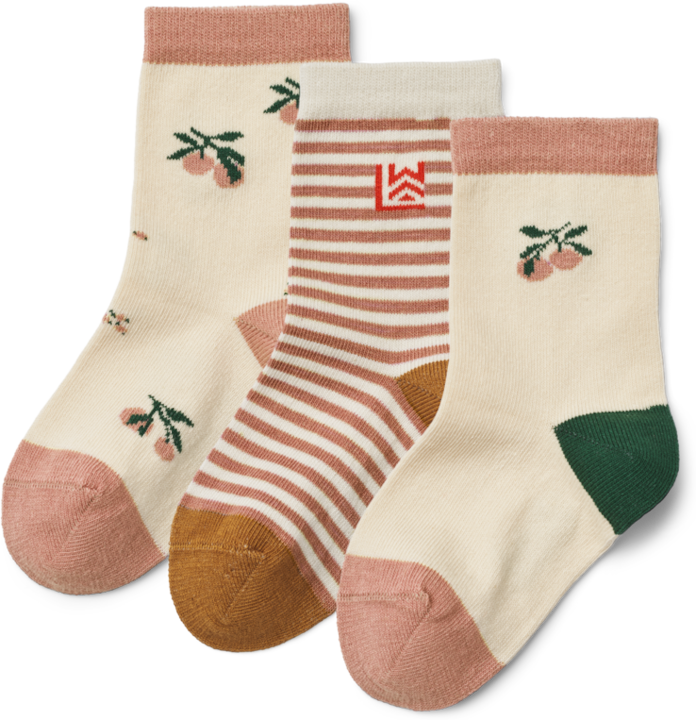 Image du produit Liewood 3Pack Chaussettes Silas Peach Sea Shell Mix (Lot de 3, 17 - 18)