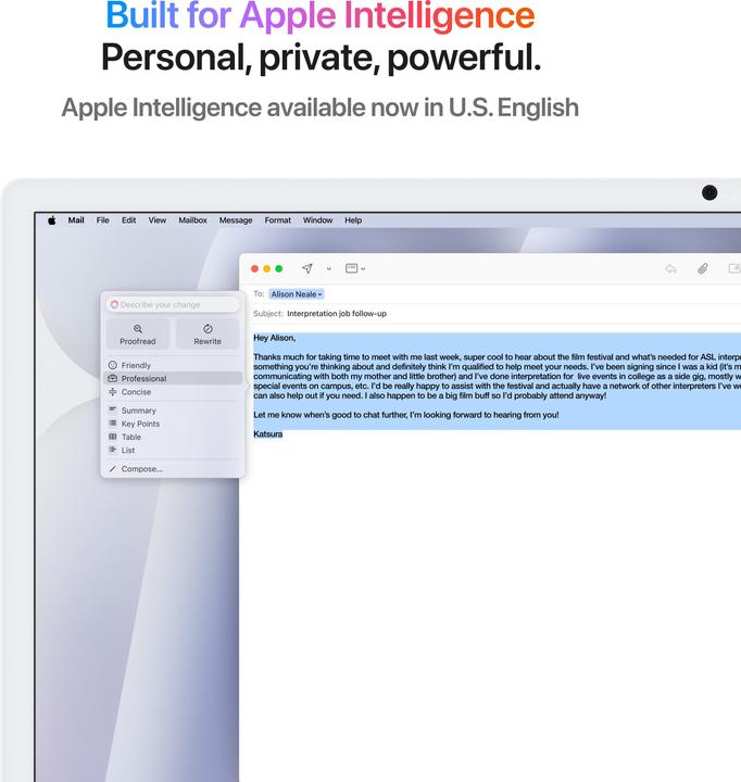 Produktbild Apple iMac 2024 (M4, 16 GB, 1000 GB, Apple M4 10-Core)