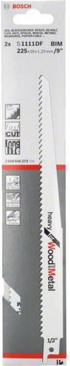 Immagine prodotto Bosch Professional Zubehör Lama per sega S 1111 DF Heavy per legno e metallo, confezione da 2